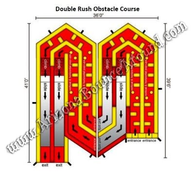 Double Rush Obstacle Course Dimentions